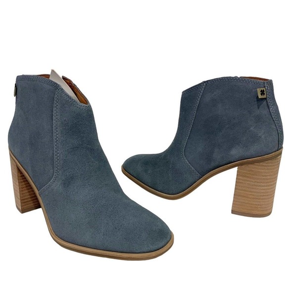 Lucky Brand | Bootie Pellyon Heeled Suede Gray Ankle - Picture 1 of 7